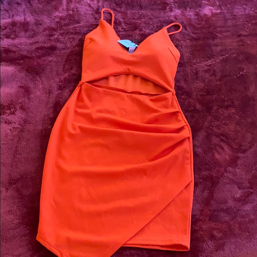 Open slit Mini Dress